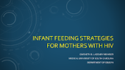Infant Feeding Strategies for Mothers w HIV preview