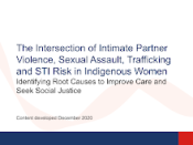 IPV, SA, Trafficking and STI Risk in Indigenous Women (Part 1) preview